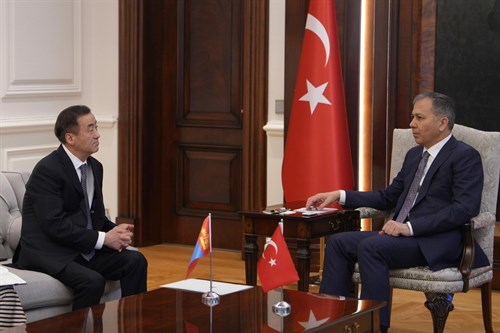 İçişleri Bakanımız Sayın Ali Yerlikaya, Moğolistan Ankara Büyükelçisi Sayın Munkhbayar Gomborusen’i Kabul Etti