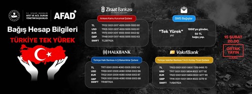 Deprem Bağış Hesapları