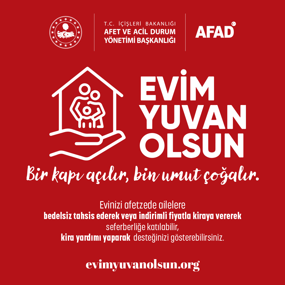 Depremzedeler İçin "Evim Yuvan Olsun" Kampanyası