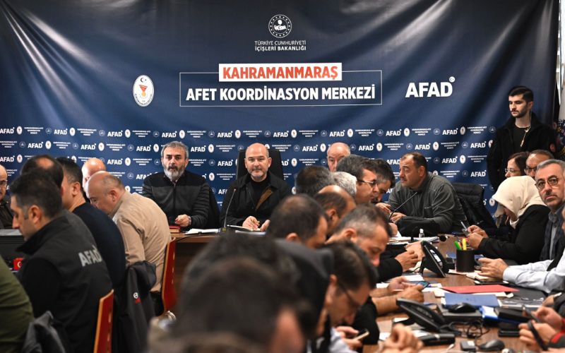 Bakanımız Sn. Süleyman Soylu'nun Başkanlığında Kahramanmaraş'ta Afet Koordinasyon ve Değerlendirme Toplantısı Gerçekleştirildi