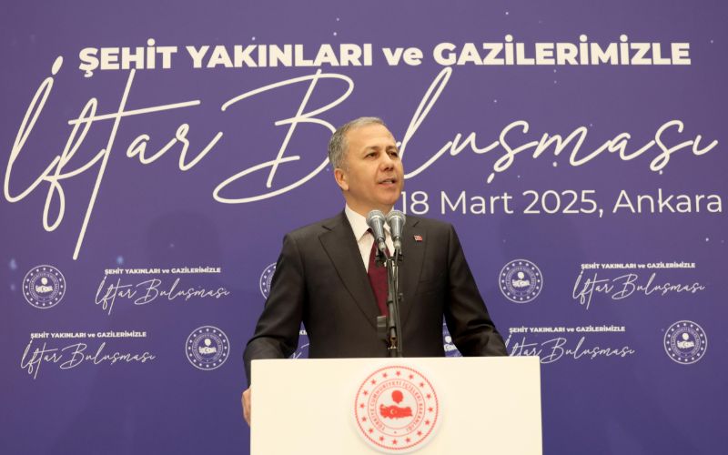 İçişleri Bakanımız Sayın Ali Yerlikaya Şehit Aileleri İçin Düzenlenen İftar Programına Katıldı